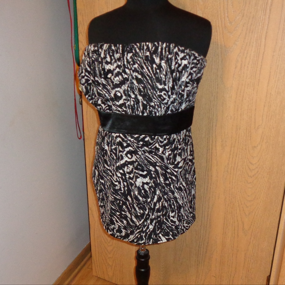 Z.Cavaricci Torrid Animal Print Strapless Top Size 3X
